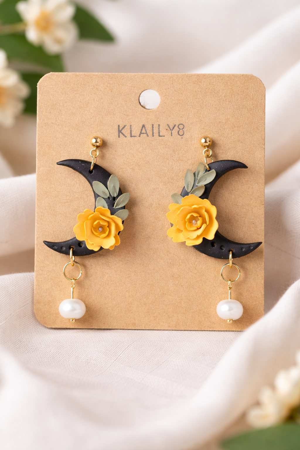 Floral Moon Dangle - Klaily