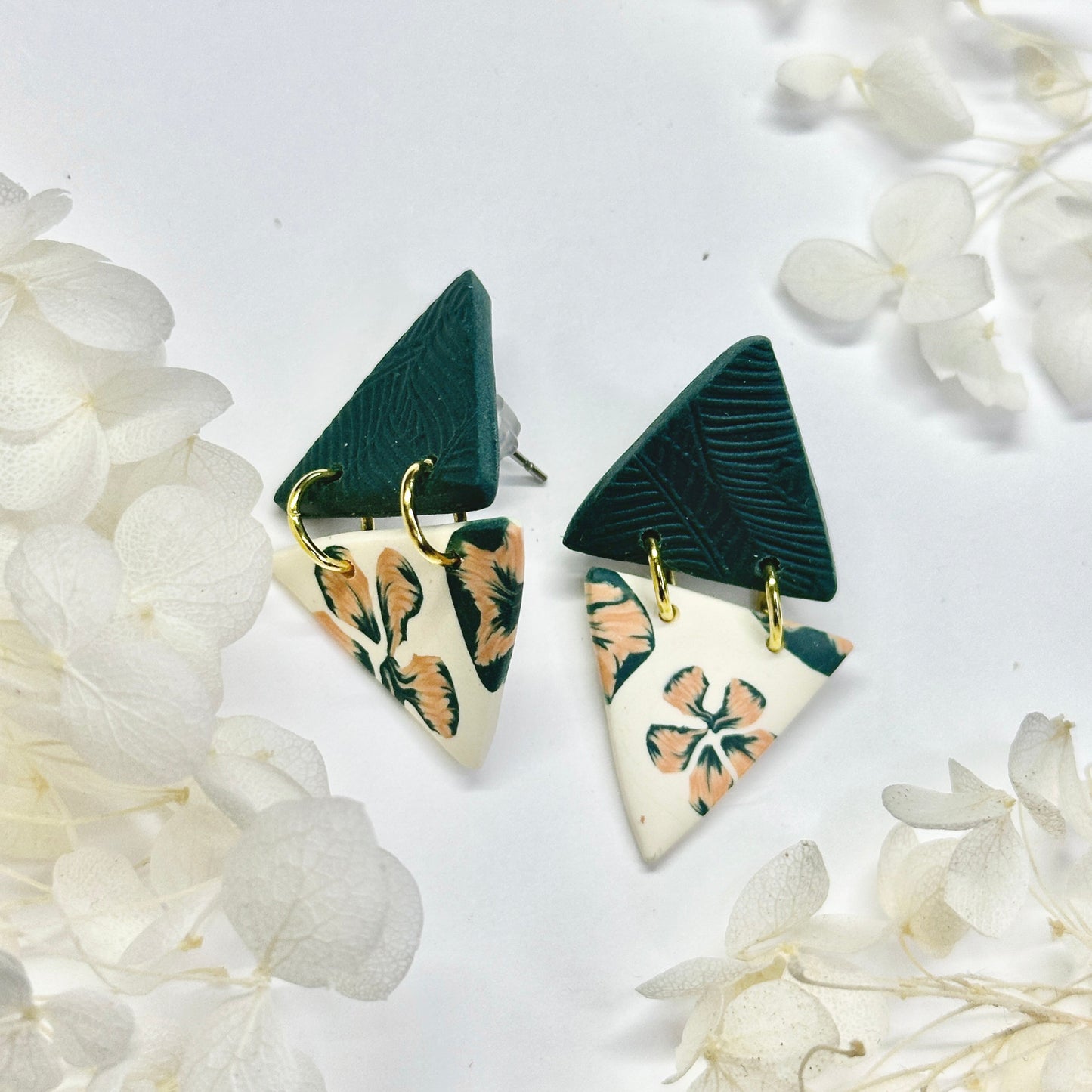 Forest Glen Drops – handmade polymer clay earrings by Klaily