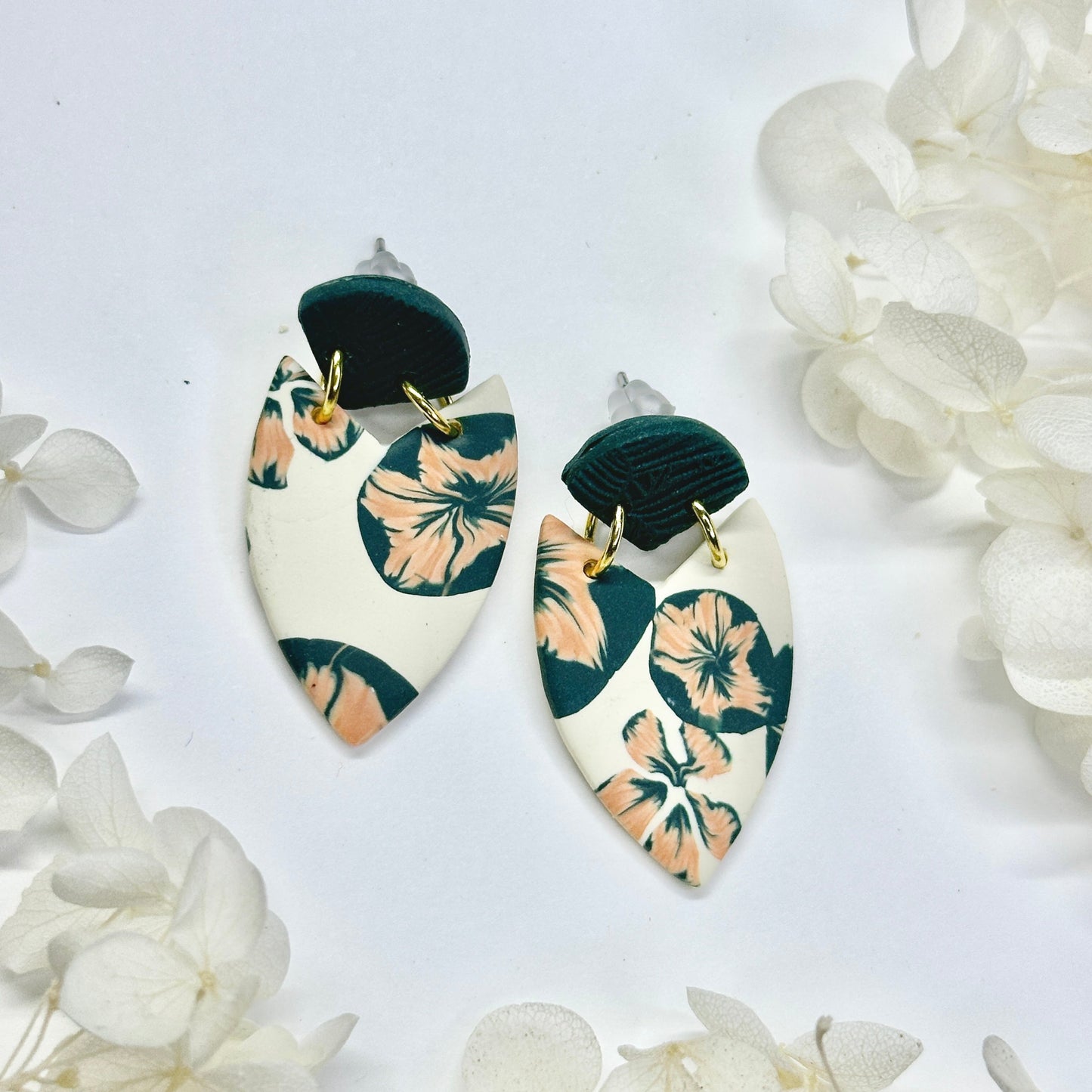 Maple Whisper – handmade polymer clay earrings by Klaily