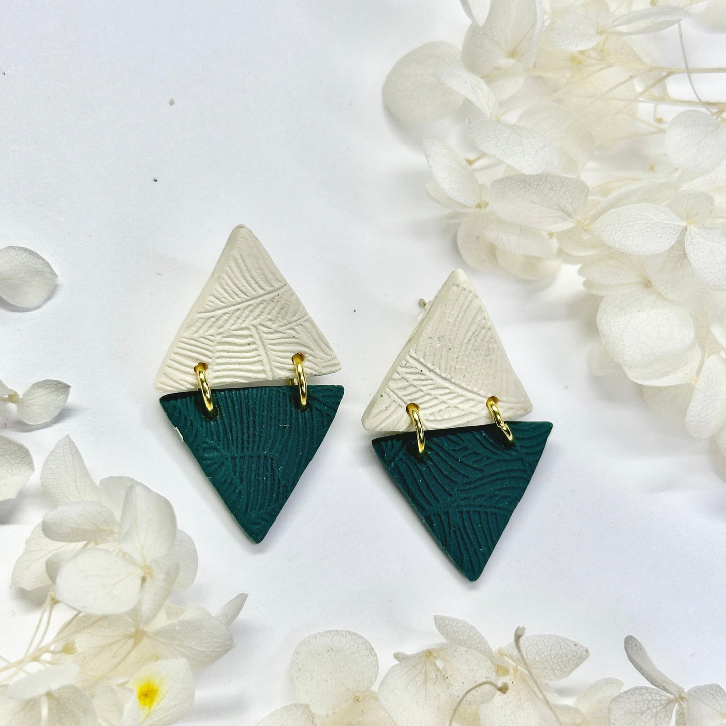 Crimson Garden Blooms – handmade polymer clay earrings by Klaily