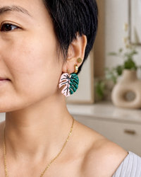 Dirty Martini Monstera Earrings | September Exclusive Design