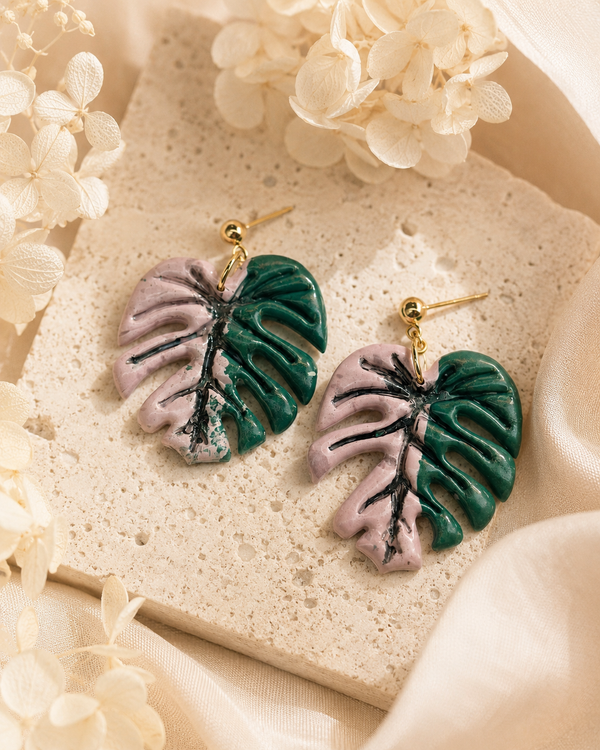 Dirty Martini Monstera Earrings | September Exclusive Design