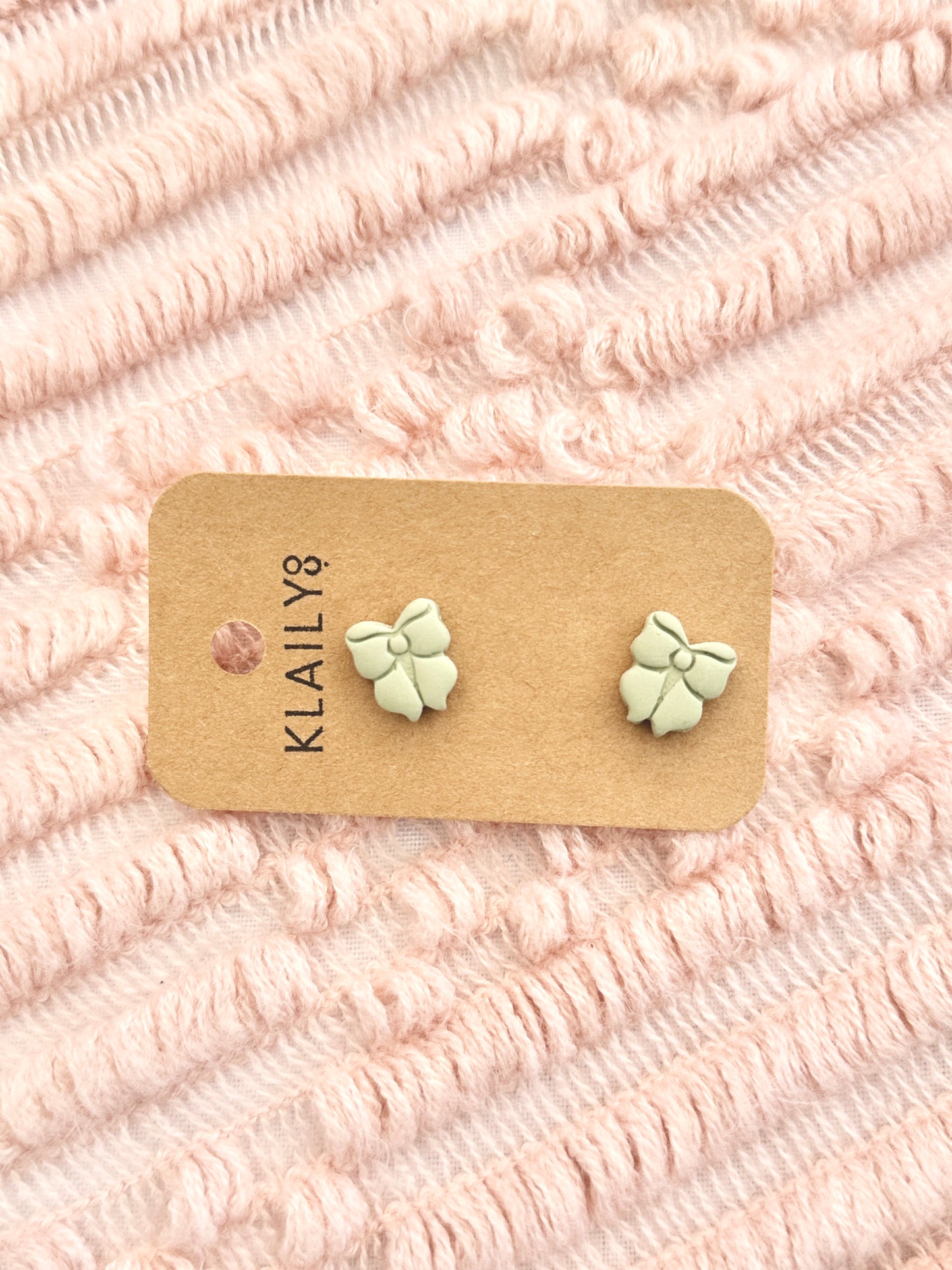 Sage Bow Studs