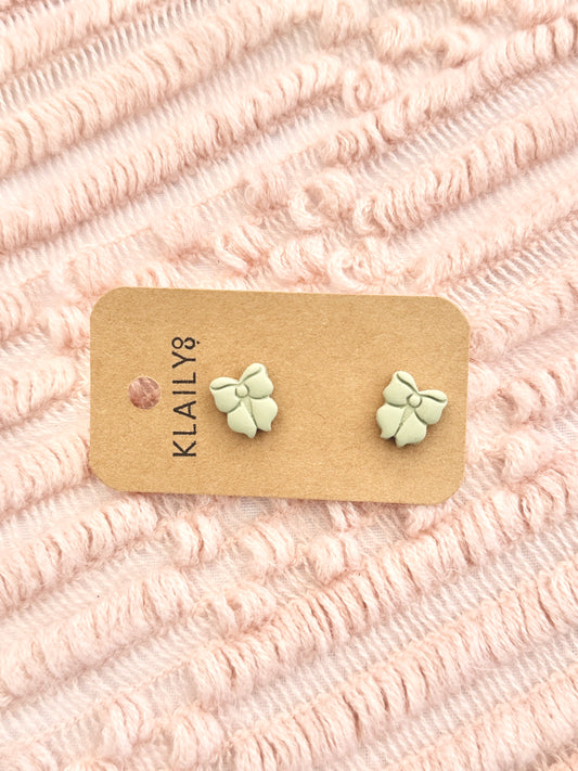 Sage Bow Studs