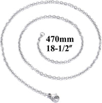 18 Inch Necklace Chain Stainless Steel Link Cable Chain Necklace - Klaily