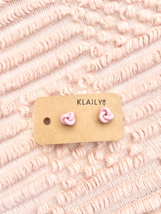 Pink Knot Studs