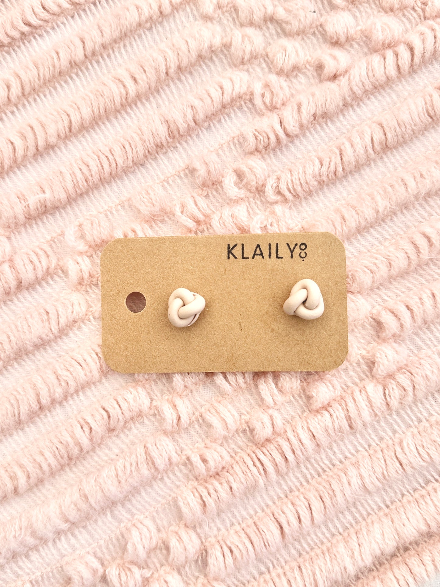 White Knot Studs