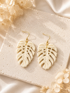 Ghost Monstera Earrings