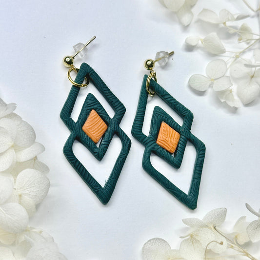 Blooming Harvest – handmade polymer clay earrings by Klaily