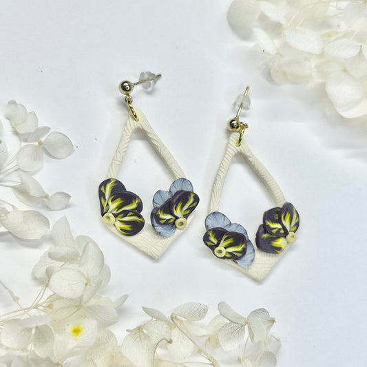 Woven Clay Arches – handmade polymer clay earrings by Klaily