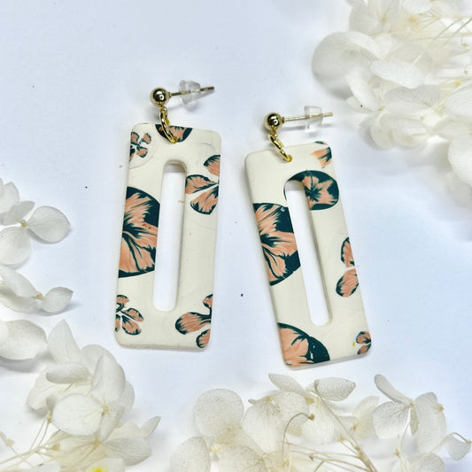 Whispering Leaves – handmade polymer clay earrings by Klaily