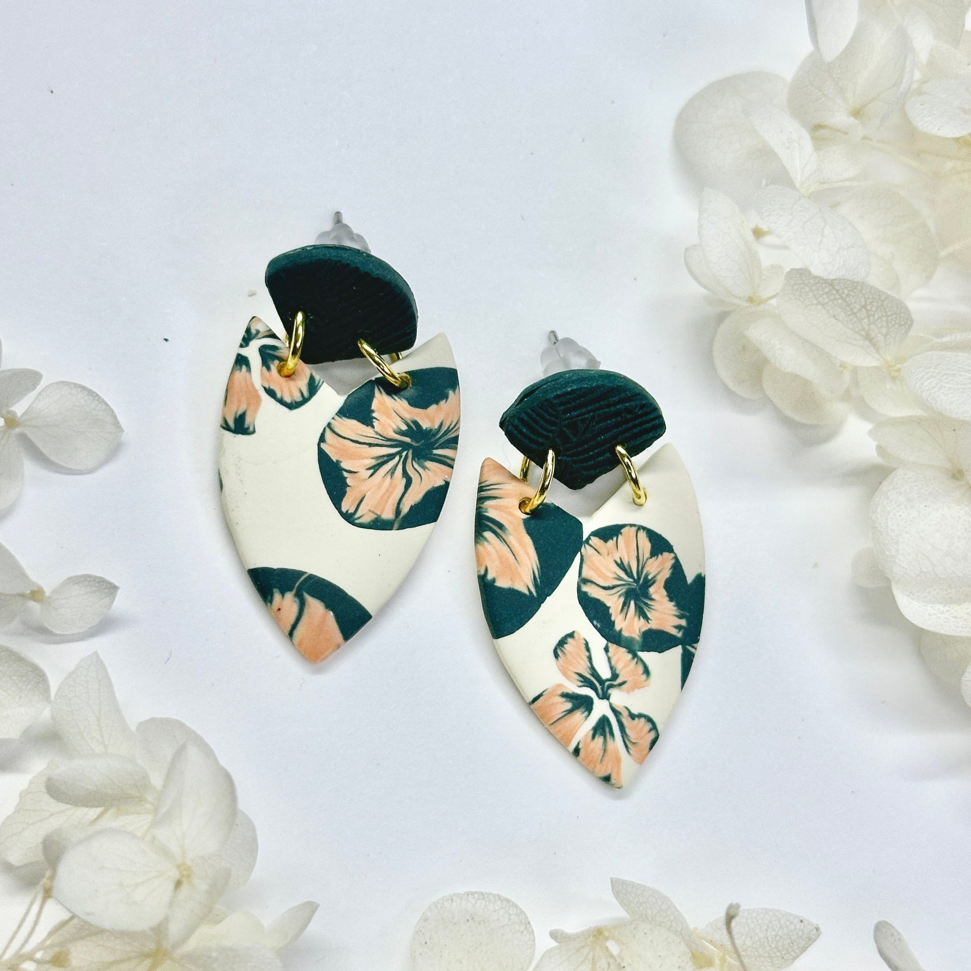 Maple Whisper – handmade polymer clay earrings by Klaily