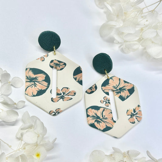 Wildflower Muse – handmade polymer clay earrings by Klaily
