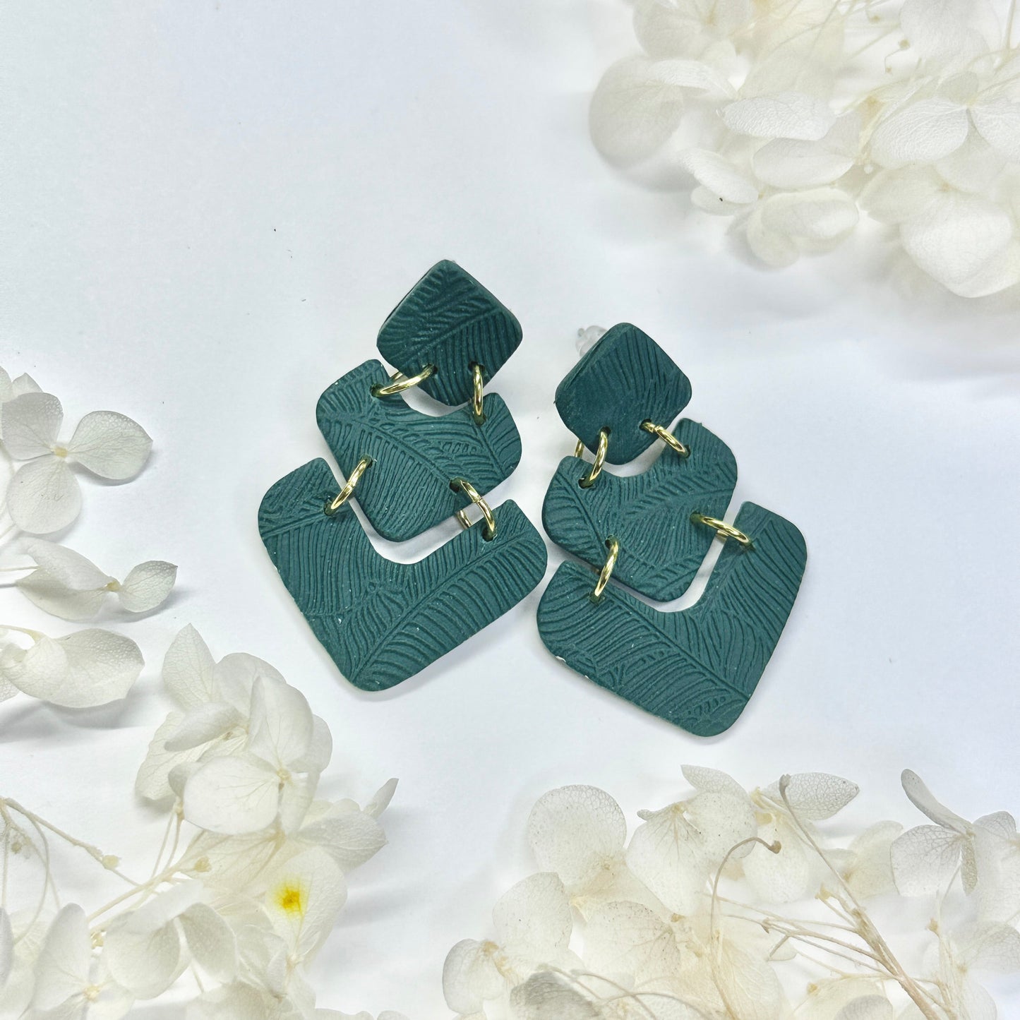 Moonlit Meadow – handmade polymer clay earrings by Klaily