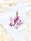 Mini Star Charm – Purple Marble with Gold Flakes