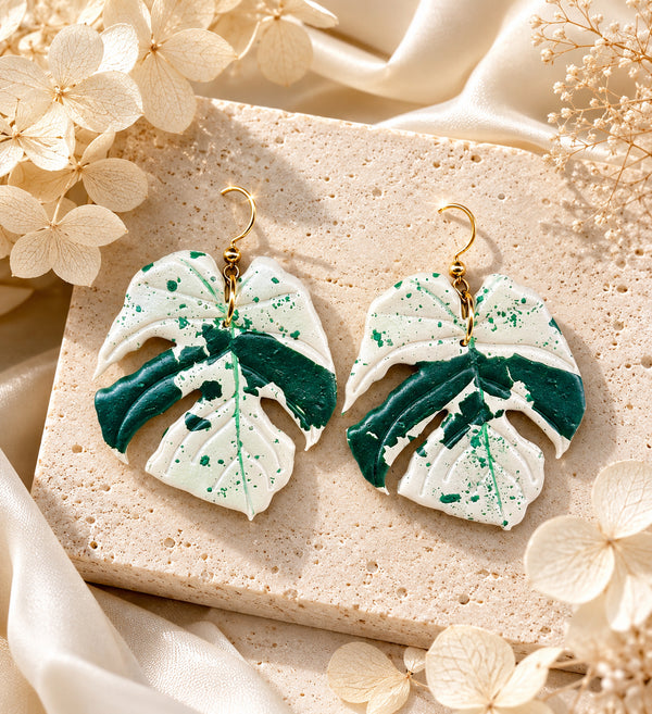 Monstera Bulbasaur Earrings