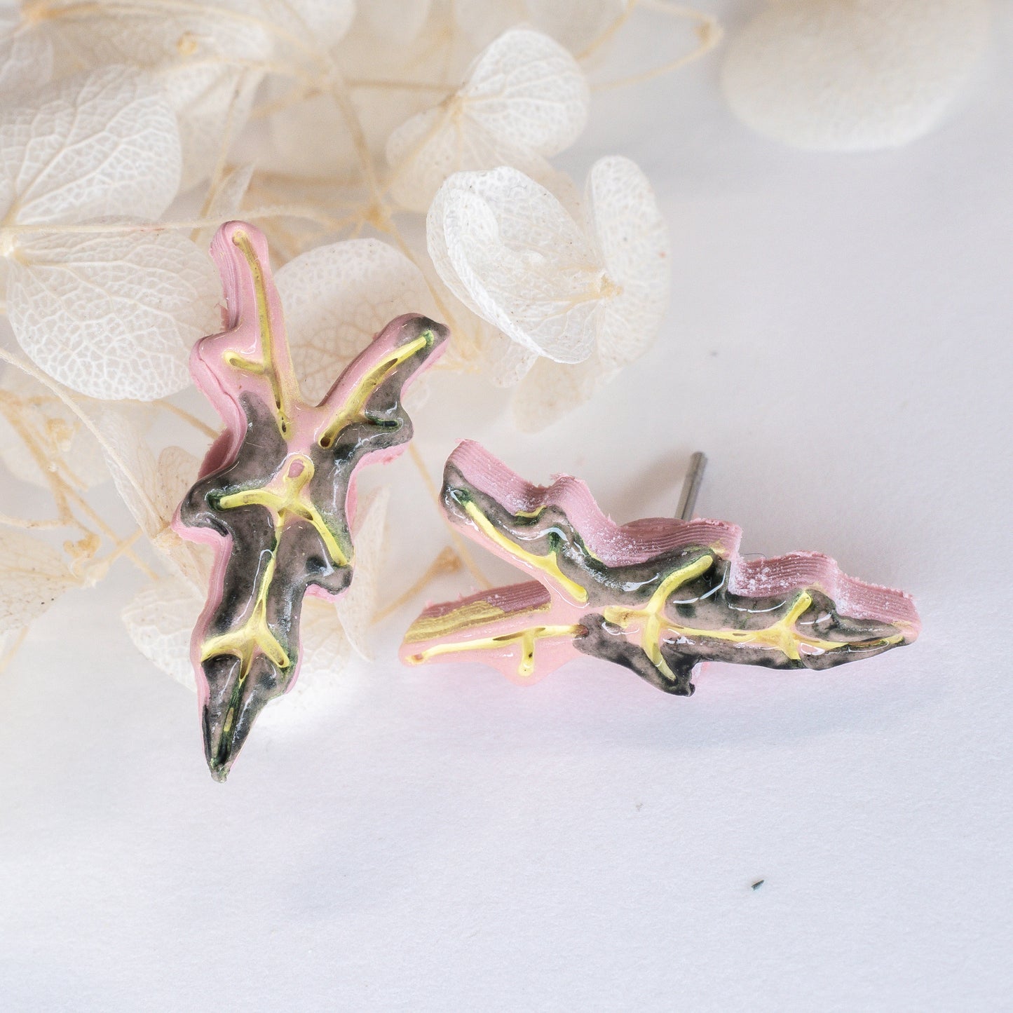 Pink Nobilis Studs