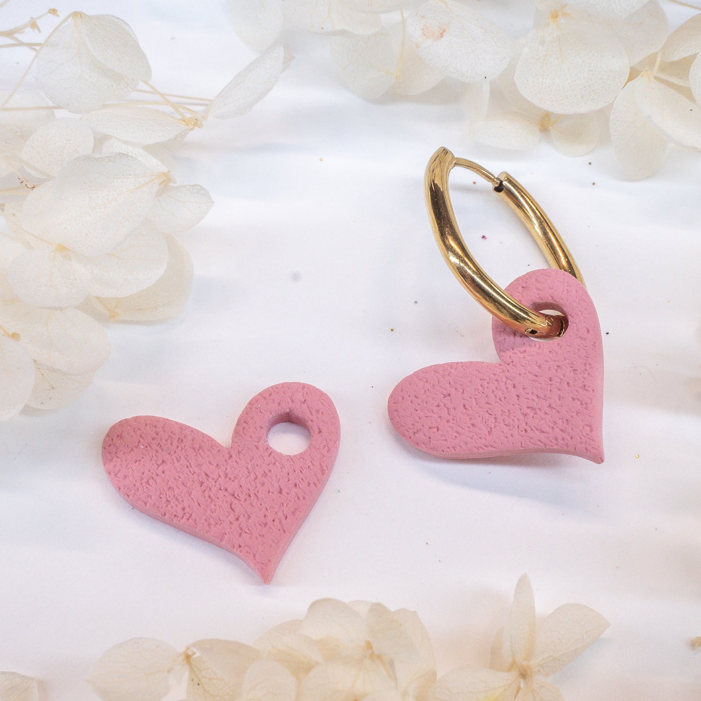 Pink Heart Charms