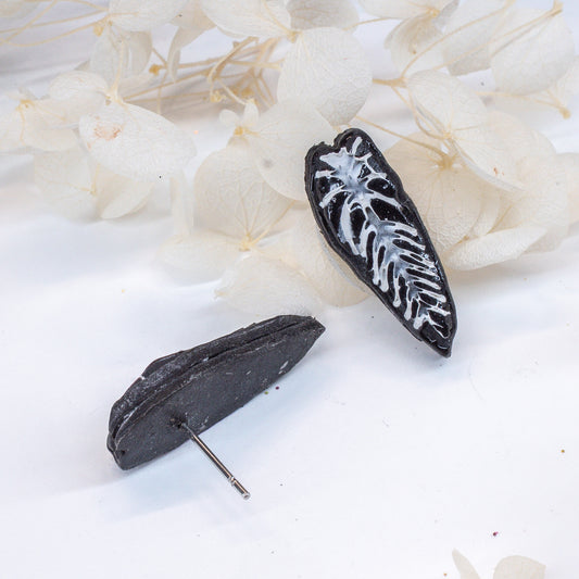 Anthurium Warocqueanum Stud Earrings