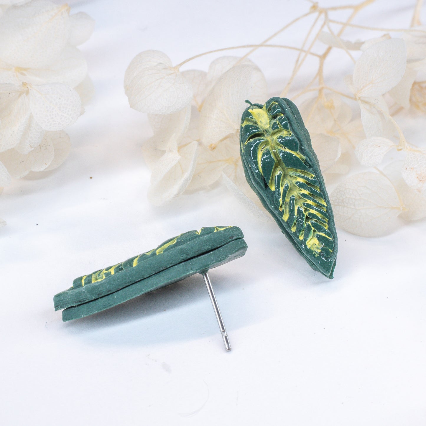 Anthurium Warocqueanum Stud Earrings