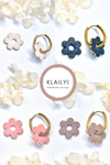 Bundle of 4 Flower Charms (with hoops)